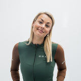 ES16 Supreme Long Sleeve Jersey. Groen / Bruin
