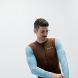 ES16 Supreme Long Sleeve Jersey. Bruin / Blauw