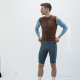 ES16 Supreme Long Sleeve Jersey. Bruin / Blauw