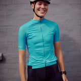 ES16 Cycling Jersey Stripes Light blue - Women