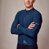 ES16 Langarmige Fietsfleece Supreme unisex. Donkerblauw.