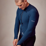 ES16 Langarmige Fietsfleece Supreme unisex. Donkerblauw.