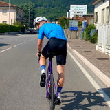 ES16 Fietsshirt Strepen. Lichtblauw