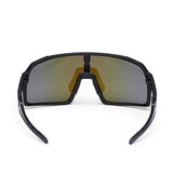 ES16 Enzo cycling glasses. Black with blue lens.