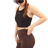 ES16 Performance Tights Dark brown with side pockets