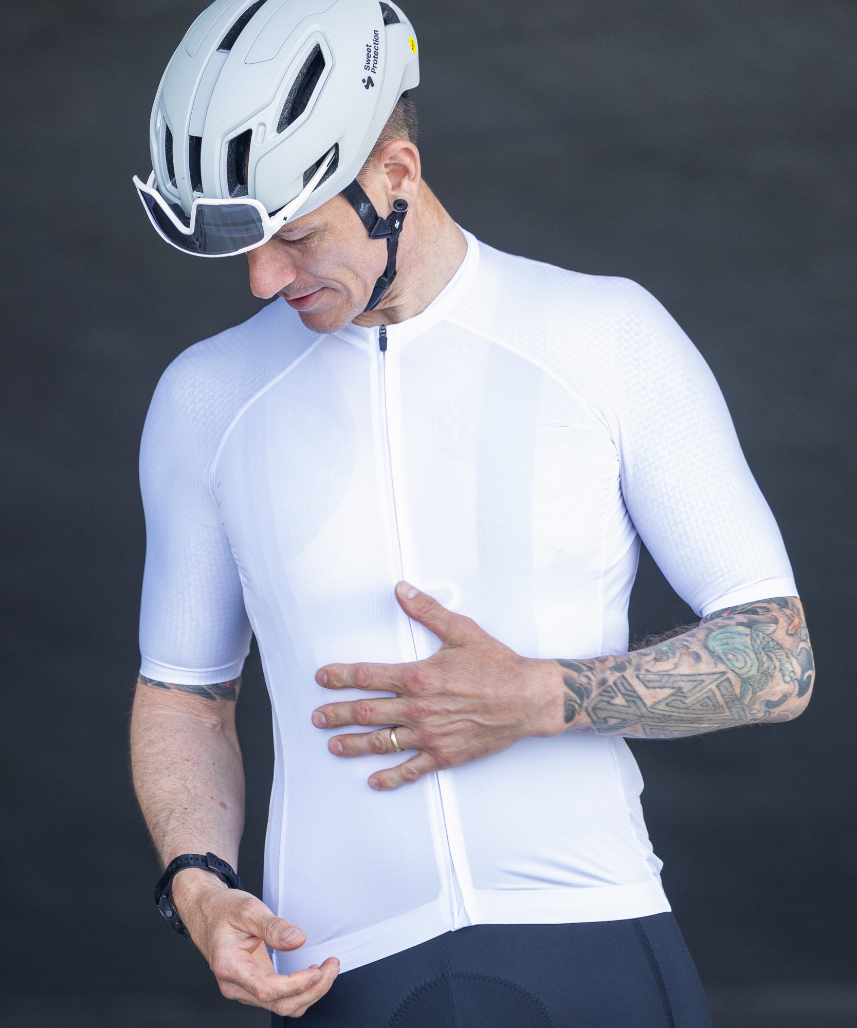 ES16 Razor cycling jersey - Poly Grey