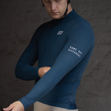 ES16 Thermal Fleece Cycling Jersey. Classic Blue
