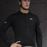 ES16 Thermal Fleece Cycling Jersey. Black