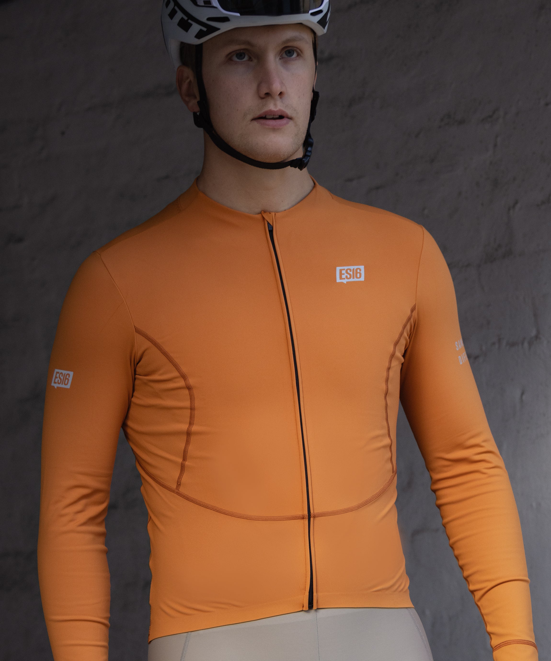 ES16 Thermal Fleece Cycling Jersey. Brown Sugar