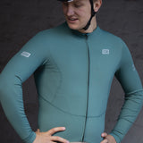 ES16 Thermal Fleece Cycling Jersey. Deep Sea