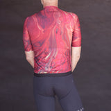 ES16 Razor Cycling Jersey - Marble Rosso