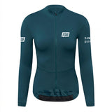 ES16 Thermal Fleece Cycling Jersey. Classic Blue
