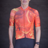 ES16 Razor Cycling Jersey - Marble Orange