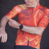ES16 Razor Cycling Jersey - Marble Orange