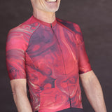 ES16 Razor Cycling Jersey - Marble Rosso