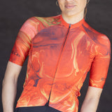 ES16 Razor Cycling Jersey - Marble Orange