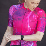 ES16 Razor Cycling Jersey - Marble Pink