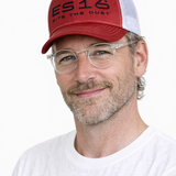 ES16 Cap Deep red+white mesh.