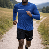 ES16 Running Shirt LS – Performance Merino Blend Blue