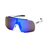 ES16 Enzo cycling glasses. White with blue lens.