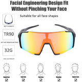 ES16 Enzo cycling glasses. Black with silver lens.